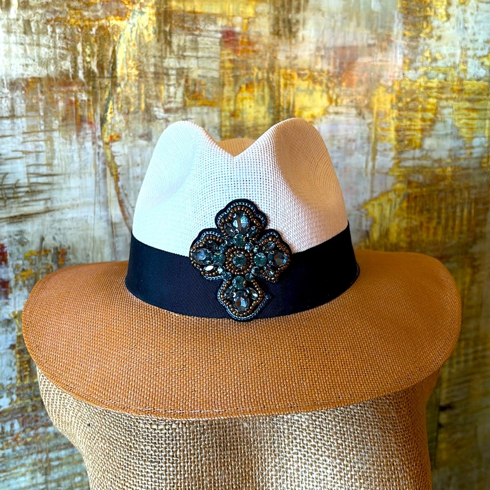 Cowgirl hat by Passionart  3 tone with rhinestone embellishment